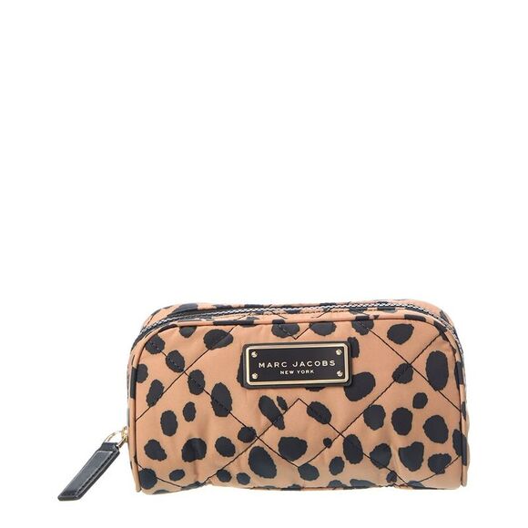 Marc Jacobs Cheetah Quilted Slgs Cosmetic Case, Black